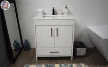 Load image into Gallery viewer, Volpa USA Capri 30&quot; Modern Bathroom Vanity White MTD-3530W-1W FSMIU