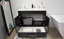 Load image into Gallery viewer, Volpa USA Capri 36&quot; Modern Bathroom Vanity Black MTD-3536BK-1C FOSMIU