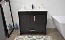 Load image into Gallery viewer, Volpa USA Capri 36&quot; Modern Bathroom Vanity Black MTD-3536BK-1W FSMIU