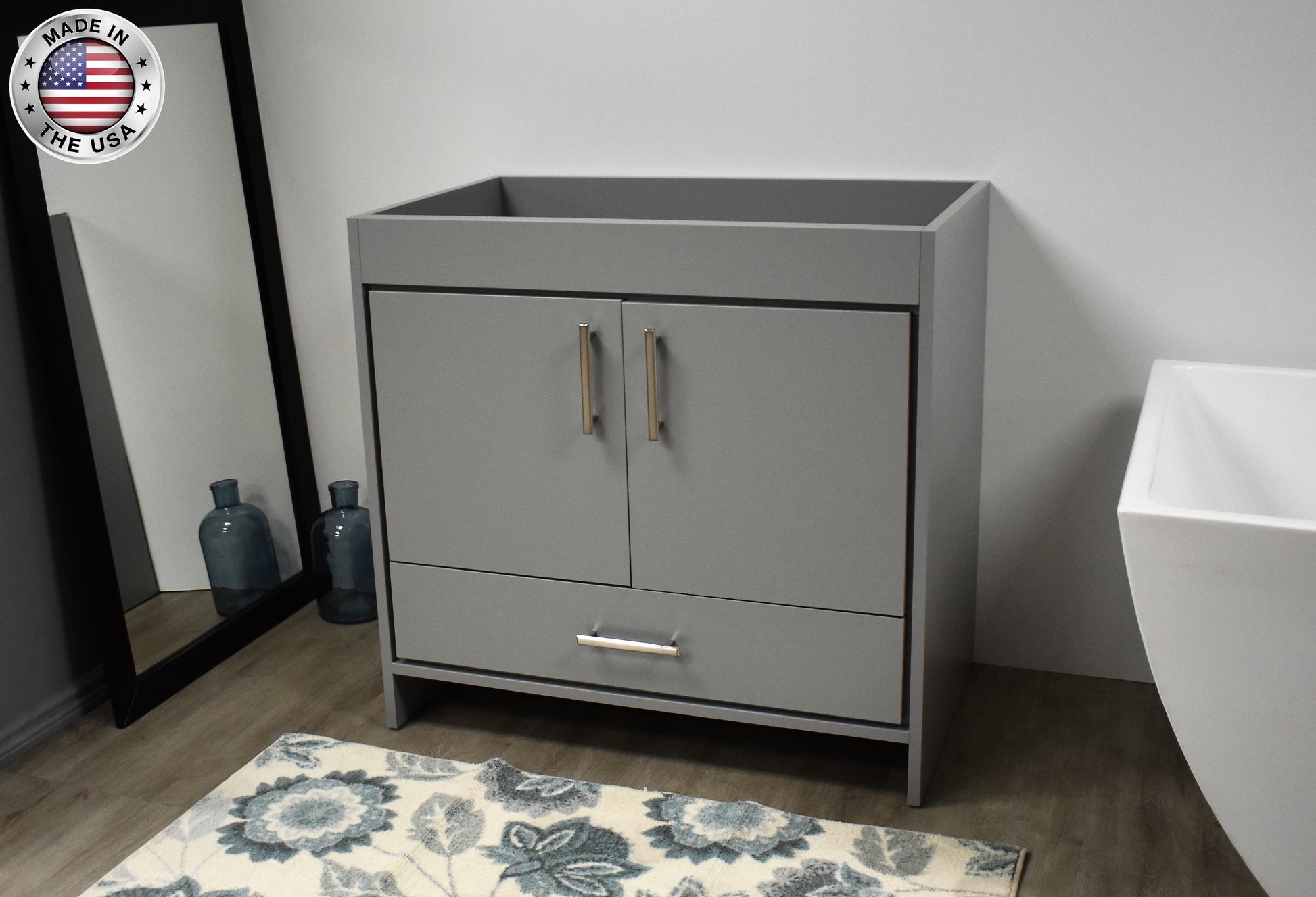 Capri 36" Cabinet Only Grey MTD-3536G-0angle