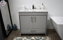 Load image into Gallery viewer, Volpa USA Capri 36&quot; Modern Bathroom Vanity Grey MTD-3536G-1C FSMIU