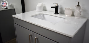 Volpa USA Capri 36" Modern Bathroom Vanity Grey MTD-3536G-1W CFMIU
