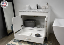 Load image into Gallery viewer, Volpa USA Capri 36&quot; Modern Bathroom Vanity White MTD-3536W-1C AOSMIU