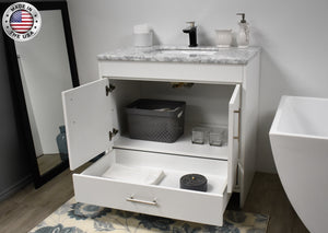 Volpa USA Capri 36" Modern Bathroom Vanity White MTD-3536W-1C AOSMIU