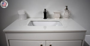 Volpa USA Capri 36" Modern Bathroom Vanity White MTD-3536W-1W CMIU