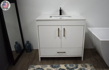 Load image into Gallery viewer, Volpa USA Capri 36&quot; Modern Bathroom Vanity White MTD-3536W-1W FMIU
