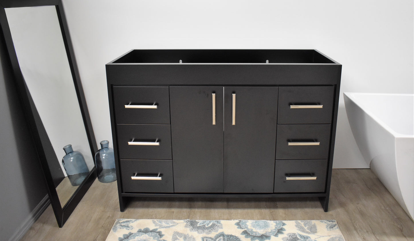 Capri 48" Cabinet only Black MTD-3548BK-0front1