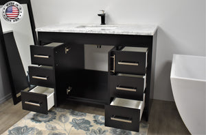 Volpa USA Capri 48" Modern Bathroom Vanity Black MTD-3548BK-1C MIUAO