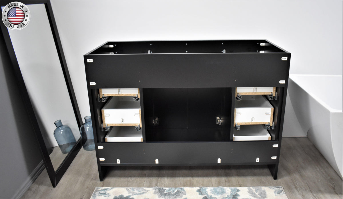 Volpa USA Capri 48" Modern Bathroom Vanity Black MTD-3548BK-1C MIUBack