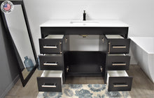 Load image into Gallery viewer, Volpa USA Capri 48&quot; Modern Bathroom Vanity Black MTD-3548BK-1W MIUFO