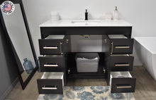 Load image into Gallery viewer, Volpa USA Capri 48&quot; Modern Bathroom Vanity Black MTD-3548BK-1W MIUFSO