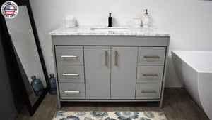 Volpa USA Capri 48" Modern Bathroom Vanity Grey MTD-3548G-1C MIUFS