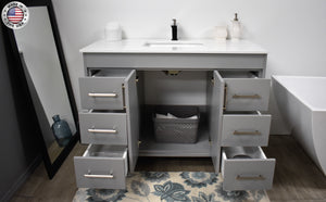 Volpa USA Capri 48" Modern Bathroom Vanity Grey MTD-3548G-1W MIUFOS