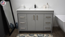 Load image into Gallery viewer, Volpa USA Capri 48&quot; Modern Bathroom Vanity Grey MTD-3548G-1W MIUFS