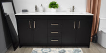Load image into Gallery viewer, Volpa USA Capri 60&quot; Modern Bathroom Double Sink Vanity Black MTD-3560DBK-1W fs