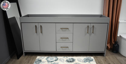 Capri 60" Double sink Cabinet only Grey MTD-3560DG-10Front