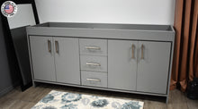 Load image into Gallery viewer, Capri 60&quot; Double sink Cabinet only Grey MTD-3560DG-10angle