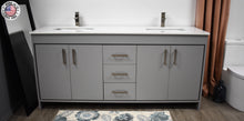 Load image into Gallery viewer, Volpa USA Capri 60&quot; Modern Bathroom Double Sink Vanity Grey MTD-3560DG-1W f
