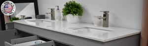 Volpa USA Capri 60" Modern Bathroom Double Sink Vanity Grey MTD-3560DG-1W c