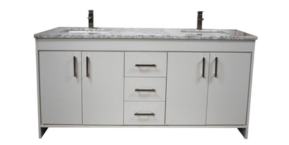 Capri 60" Double sink Bath Vanity Carrara marble Top MTD-3560D-1C