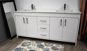 Volpa USA Capri 60" Modern Bathroom Double Sink Vanity White MTD-3560DW-1W a