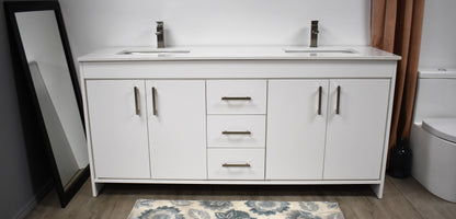 Volpa USA Capri 60" Modern Bathroom Double Sink Vanity White MTD-3560DW-1W 