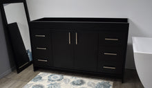 Load image into Gallery viewer, Capri 60&quot; Single Sink Cabinet only Black  MTD-3560SBK-10Angle