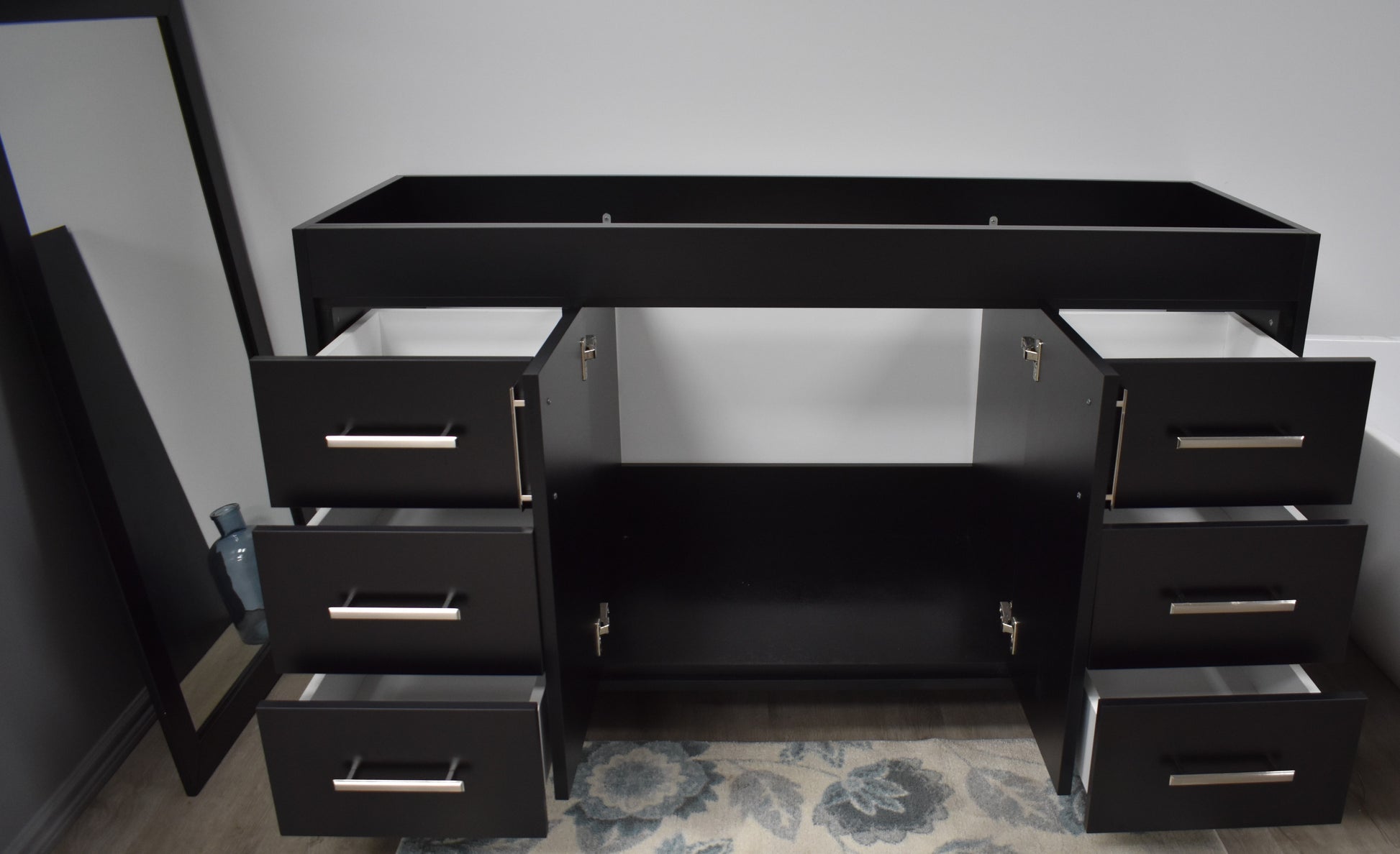 Capri 60"  Cabinet only Black MTD-3560SBK-10_front_open