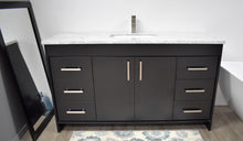 Load image into Gallery viewer, Volpa USA Capri 60&quot; Modern Bathroom Single Sink Vanity Black MTD-3560SBK-1C F