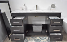 Load image into Gallery viewer, Volpa USA Capri 60&quot; Modern Bathroom Single Sink Vanity Black MTD-3560SBK-1C FSO