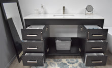 Load image into Gallery viewer, Volpa USA Capri 60&quot; Modern Bathroom Single Vanity Black MTD-3560SBK-1W FOS