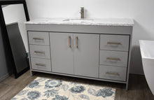 Load image into Gallery viewer, Volpa USA Capri 60&quot; Modern Bathroom Single Sink Vanity Grey MTD-3560SG-1C A