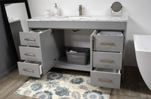 Load image into Gallery viewer, Volpa USA Capri 60&quot; Modern Bathroom Single Sink Vanity Grey MTD-3560SG-1C AOS