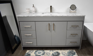 Volpa USA Capri 60" Modern Bathroom Single Sink Vanity Grey MTD-3560SG-1C fs
