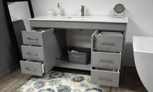 Load image into Gallery viewer, Volpa USA Capri 60&quot; Modern Bathroom Single Vanity Grey MTD-3560SG-1W AOS