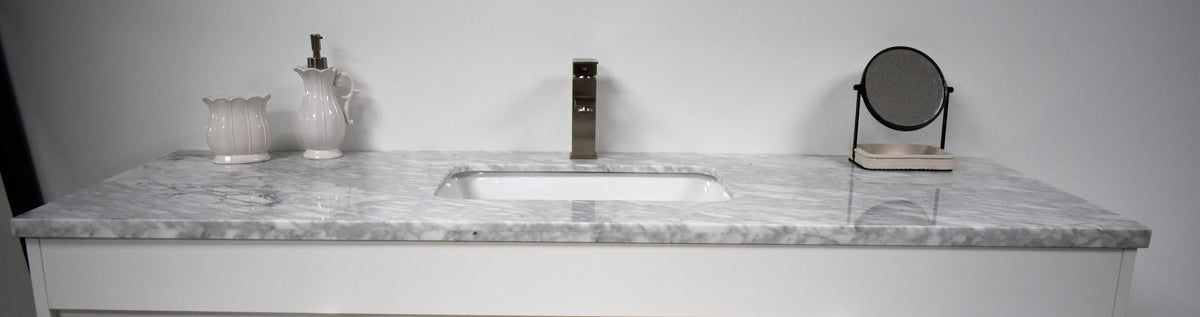 Volpa USA Capri 60" Modern Bathroom Single Sink Vanity White MTD-3560SW-1C  c