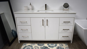 Volpa USA Capri 60" Modern Bathroom Single Vanity Grey MTD-3560SG-1W FS