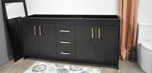 Load image into Gallery viewer, Capri 72&quot; Double Sink Cabinet only Black MTD-3572DBK-10angle
