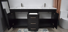 Load image into Gallery viewer, Volpa USA Capri 72&quot; Modern Bathroom Double Sink Vanity Black MTD-3572DBK-1C fo