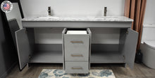 Load image into Gallery viewer, Volpa USA Capri 72&quot; Modern Bathroom Double Sink Vanity Grey MTD-3572DG-1C fo