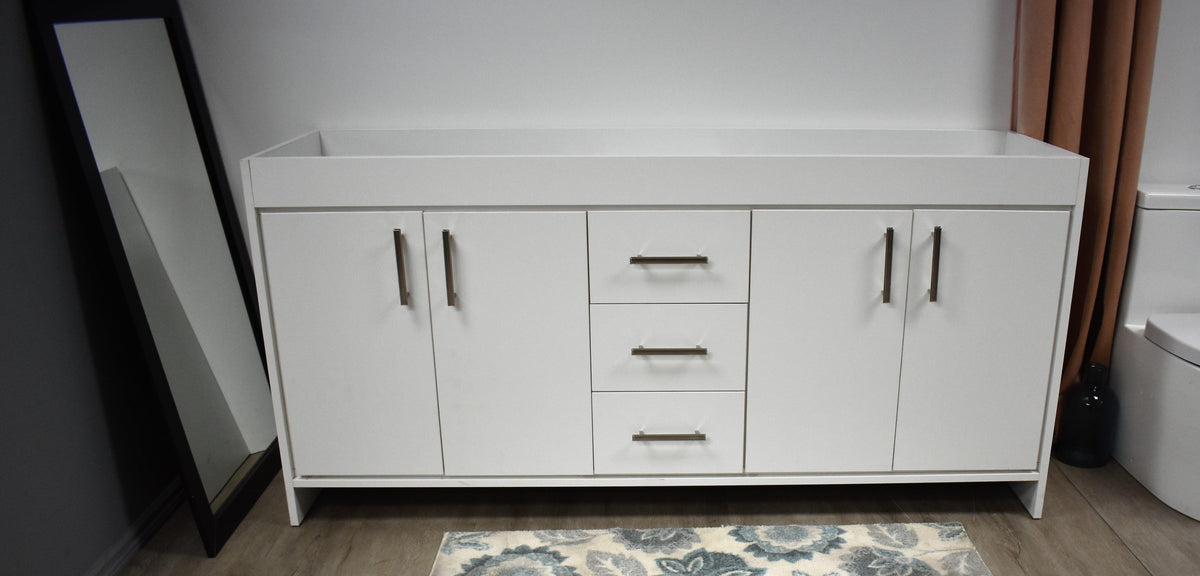 Capri 72" Double Sink Cabinet only White MTD-3572DW-10_front