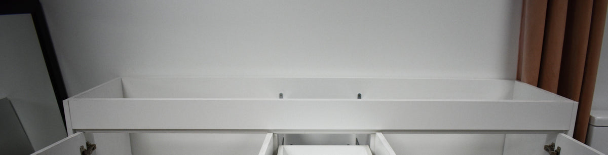 Capri 72" Double Sink Cabinet only White MTD-3572DW-10top