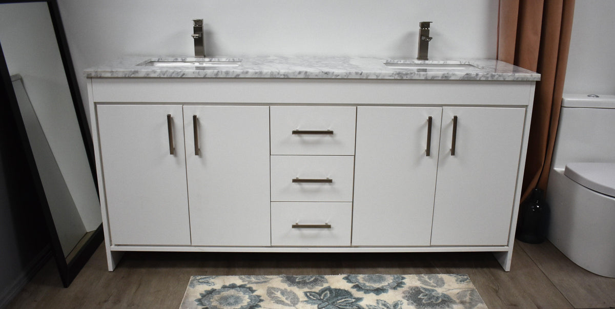 Volpa USA Capri 72" Modern Bathroom Double Sink Vanity White MTD-3572DW-1C  f