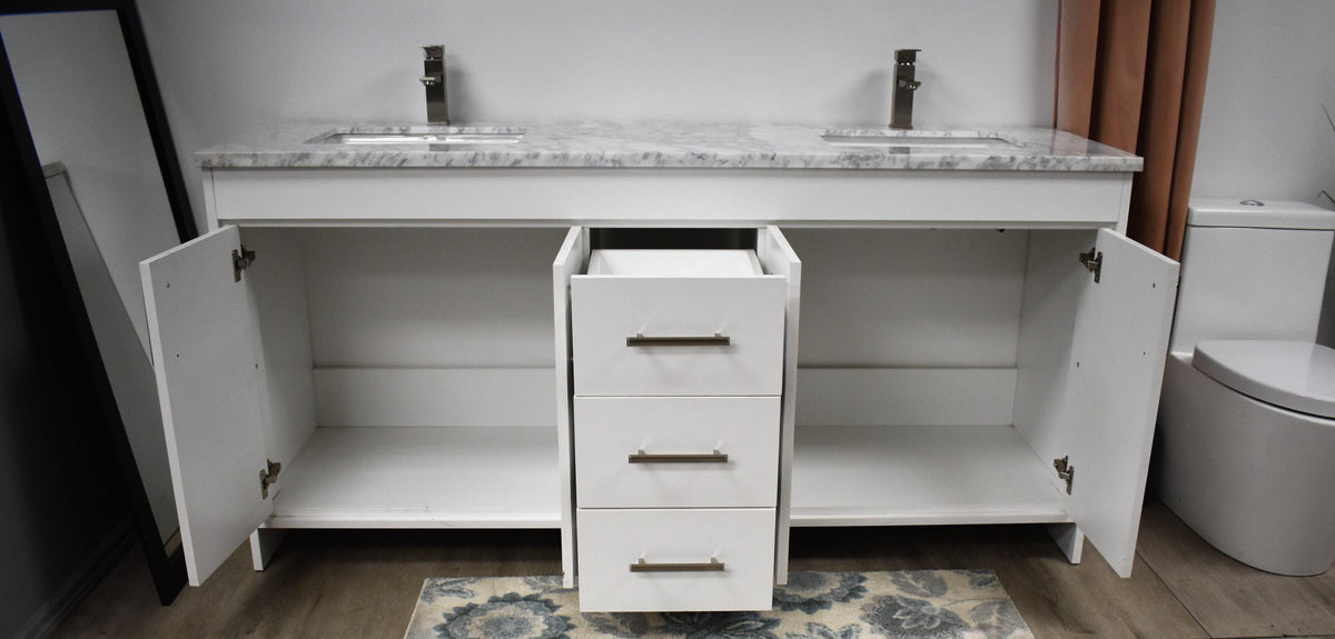 Volpa USA Capri 72" Modern Bathroom Double Sink Vanity White MTD-3572DW-1C  fo