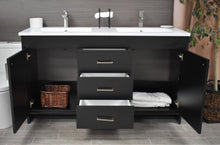 Load image into Gallery viewer, Rio 60&quot; Vanity Black MTD-360DBK-3frontopenstaged1