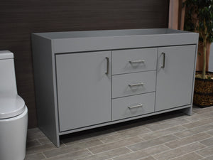 Rio 60" Double Sink Cabinet only Grey MTD-360DG-0angle
