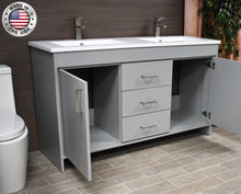 Load image into Gallery viewer, Rio 60&quot; Vanity Grey MTD-360DG-3anglesemiopen