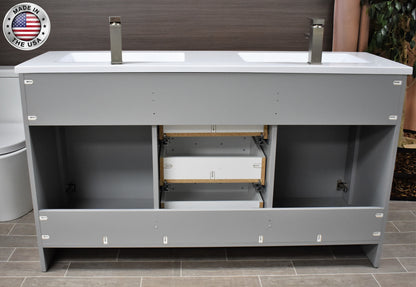 Volpa USA Rio 60" Modern Bathroom Double Sink Vanity MTD-360D-3