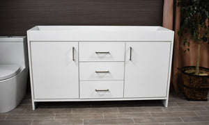 Rio 60" Double Sink Cabinet only White MTD-360DW-0_front