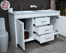 Load image into Gallery viewer, Rio 60&quot; Vanity White MTD-360DW-3angleopenstaged